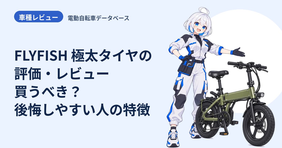 FLYFISH 極太タイヤの評価・レビュー 買うべき？後悔しやすい人の特徴