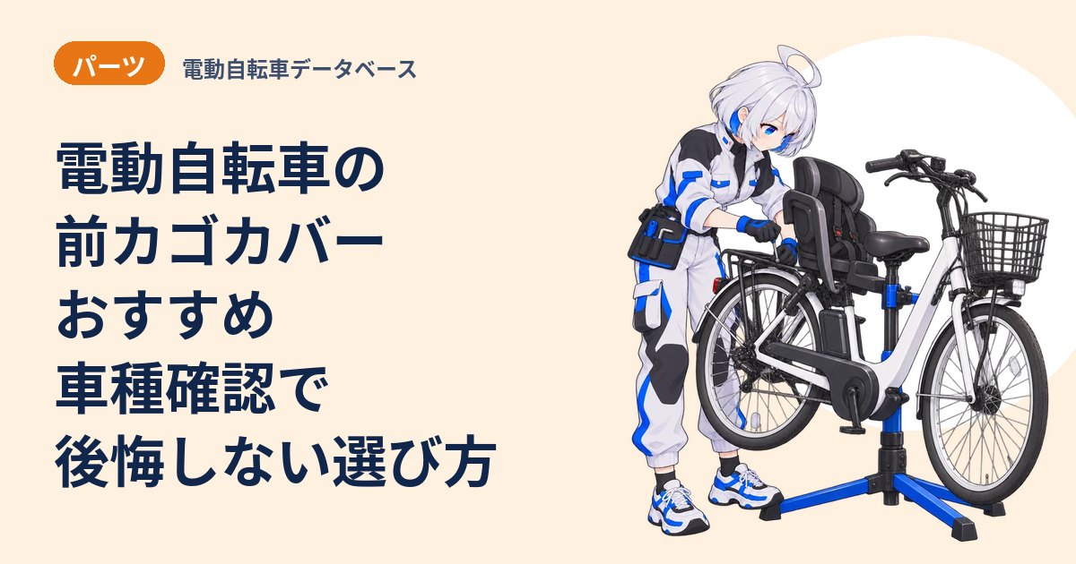電動自転車の前カゴカバーおすすめ 車種確認で後悔しない選び方