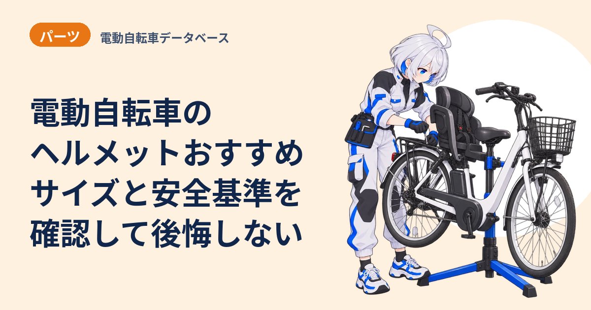 電動自転車のヘルメットおすすめ サイズと安全基準を確認して後悔しない
