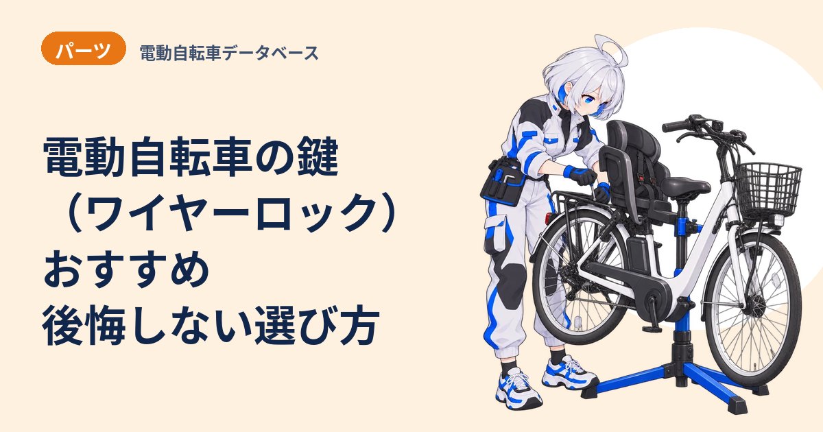 電動自転車の鍵（ワイヤーロック）おすすめ 後悔しない選び方