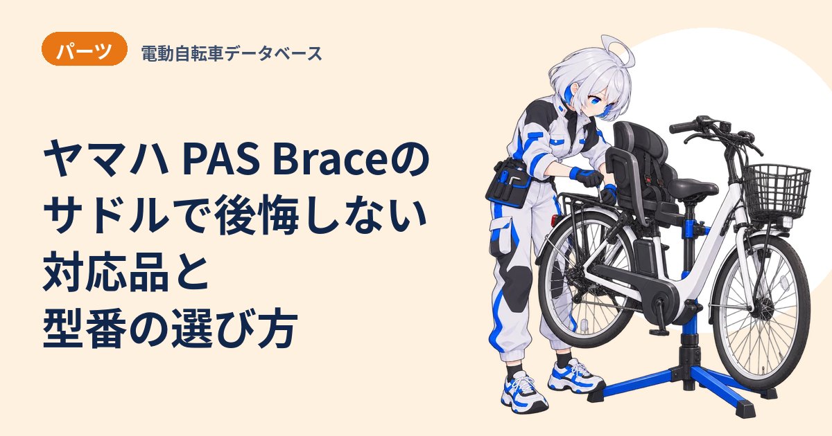 ヤマハ PAS Braceのサドルで後悔しない 対応品と型番の選び方
