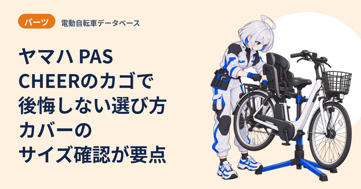 ヤマハ PAS CHEERのカゴで後悔しない選び方 カバーのサイズ確認が要点
