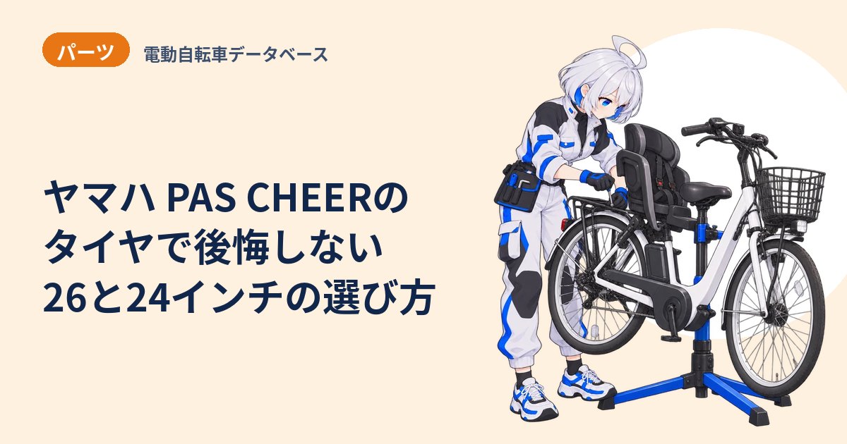 ヤマハ PAS CHEERのタイヤで後悔しない 26と24インチの選び方