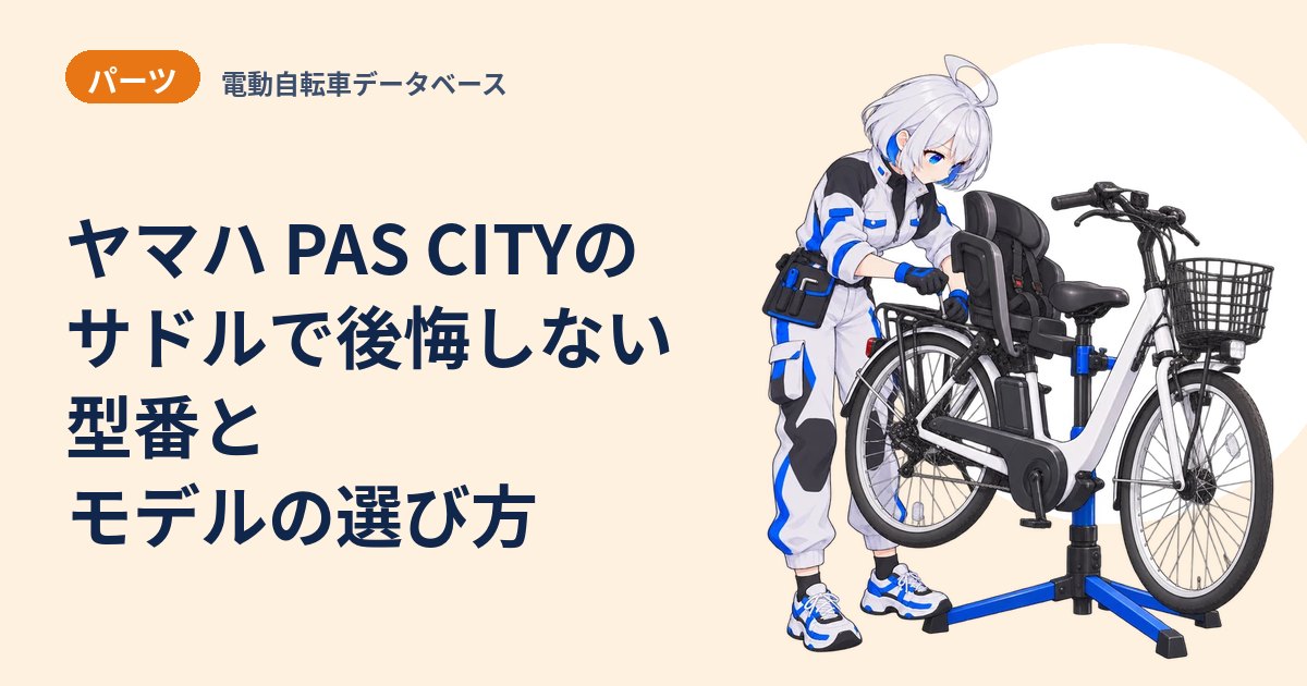 ヤマハ PAS CITYのサドルで後悔しない 型番とモデルの選び方