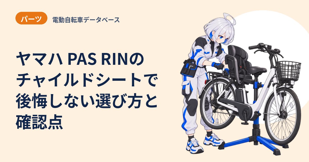 ヤマハ PAS RINのチャイルドシートで後悔しない選び方と確認点