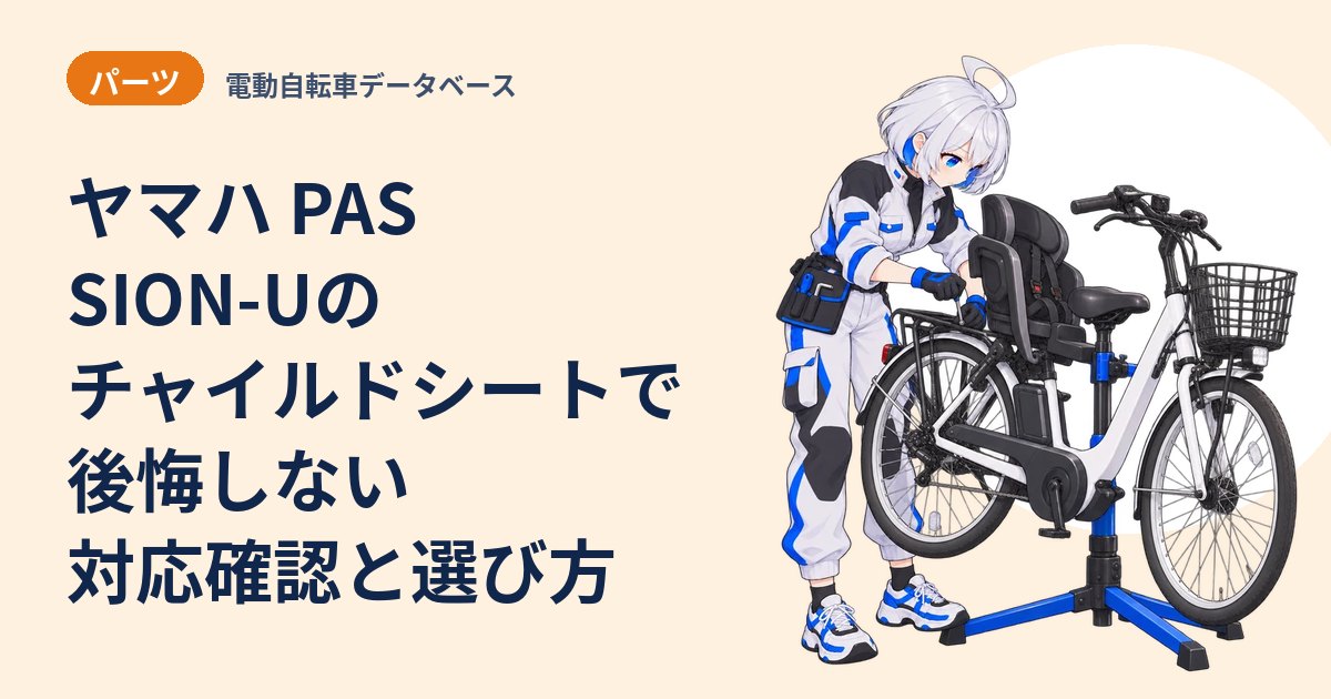 ヤマハ PAS SION-Uのチャイルドシートで後悔しない 対応確認と選び方