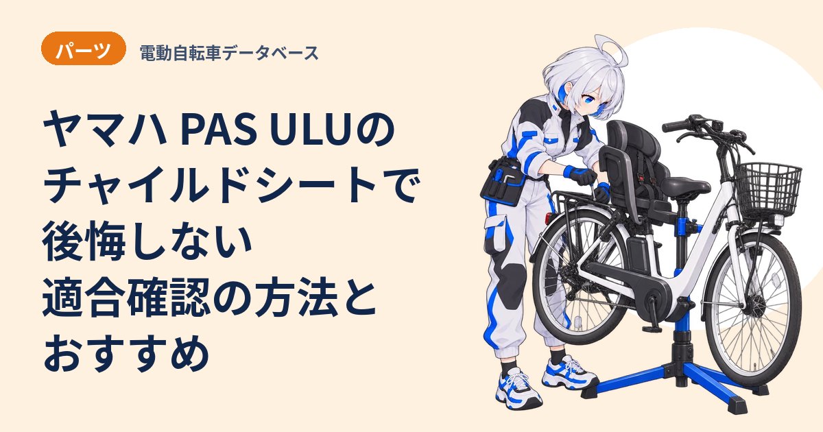 ヤマハ PAS ULUのチャイルドシートで後悔しない 適合確認の方法とおすすめ