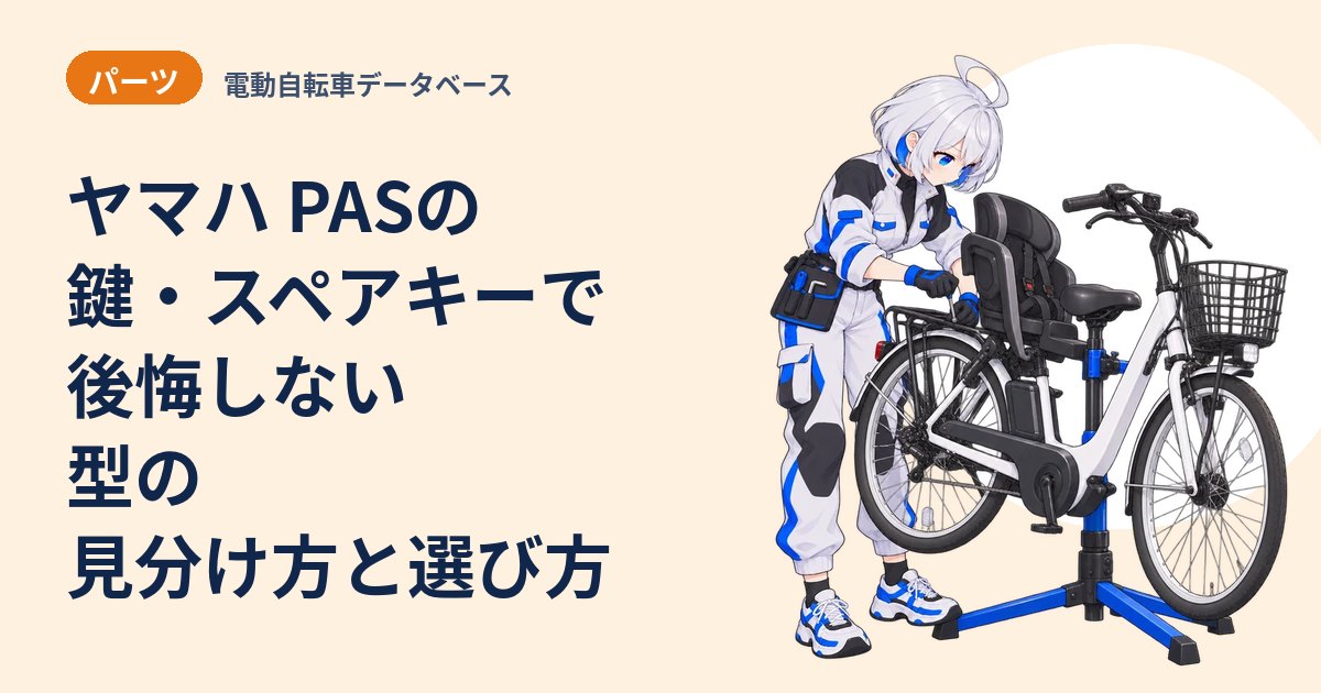 ヤマハ PASの鍵・スペアキーで後悔しない 型の見分け方と選び方